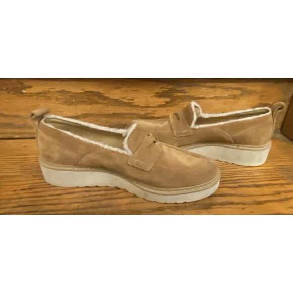 UGG Womens Atwater Spill Seam Penny Loafer Sz 7.5 Camel Suede - Picture 7 of 10